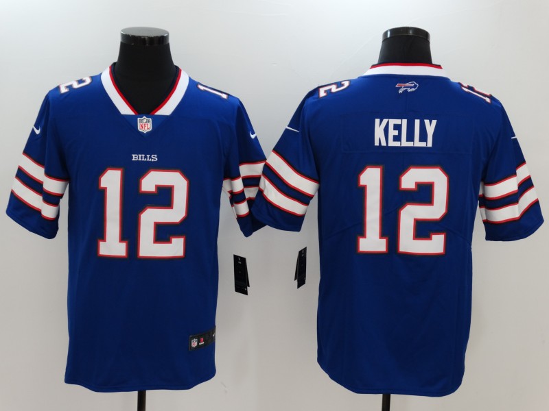 Men's Buffalo Bills Jim Kelly #12 Blue Jersey